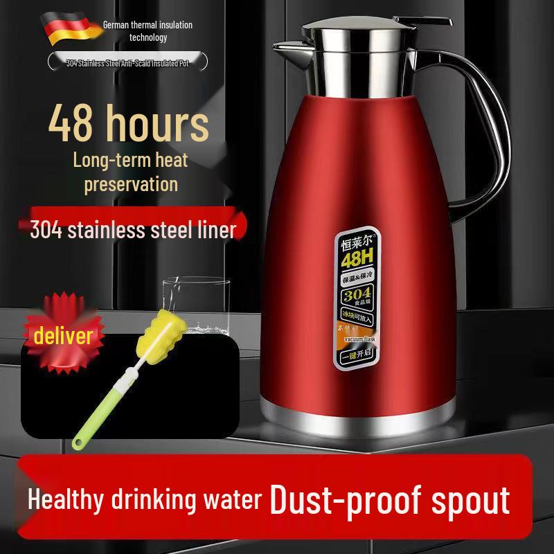 Stainless Steel Large Capacity Insulated Thermos Kettle for Stewing and Boiling Water