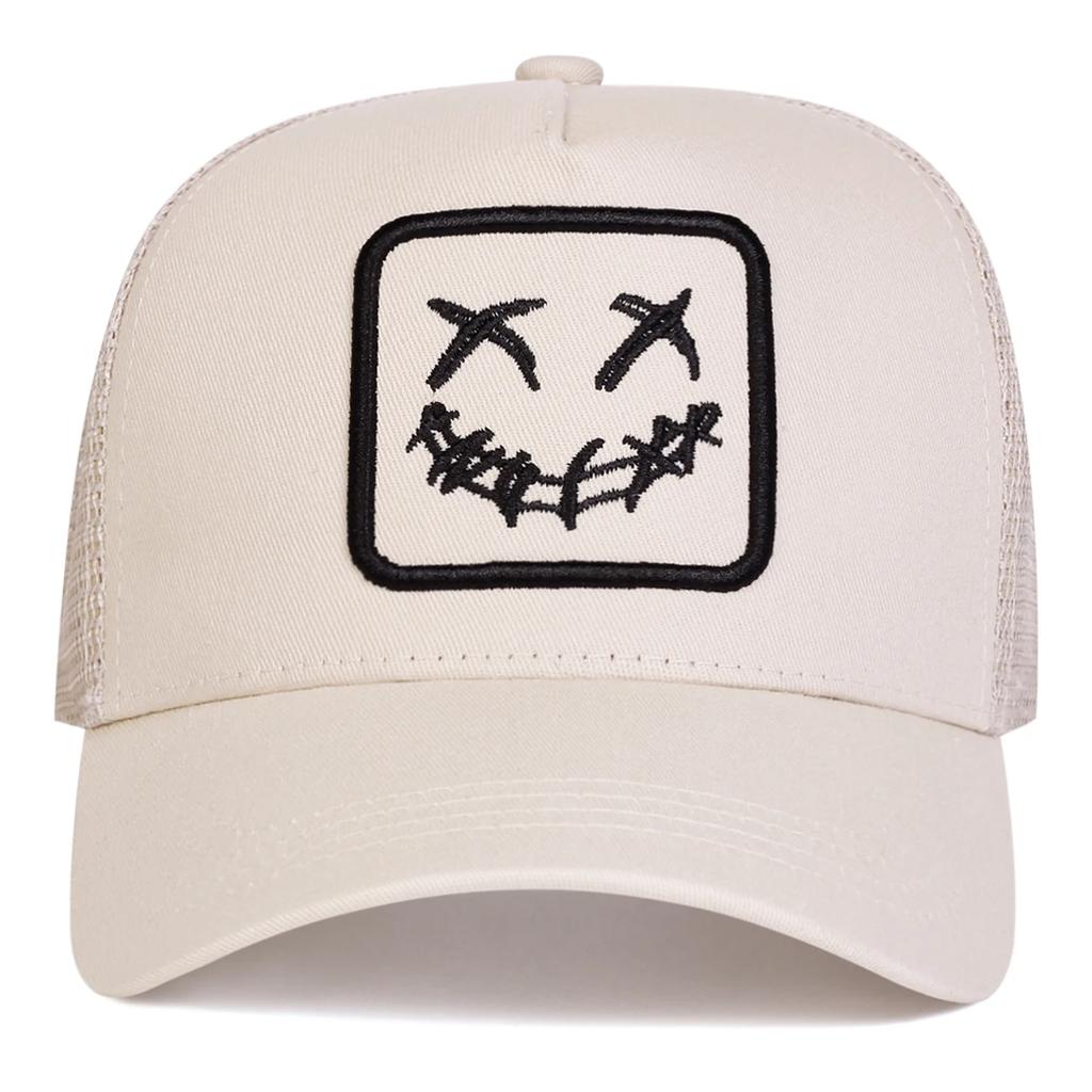 Net Baseball Stitching Embroidered Face Smiling Xx Neutral Gender Women Men For Caps Spring And Summer Outdoor Adjustable Casual Hats Sunscreen
