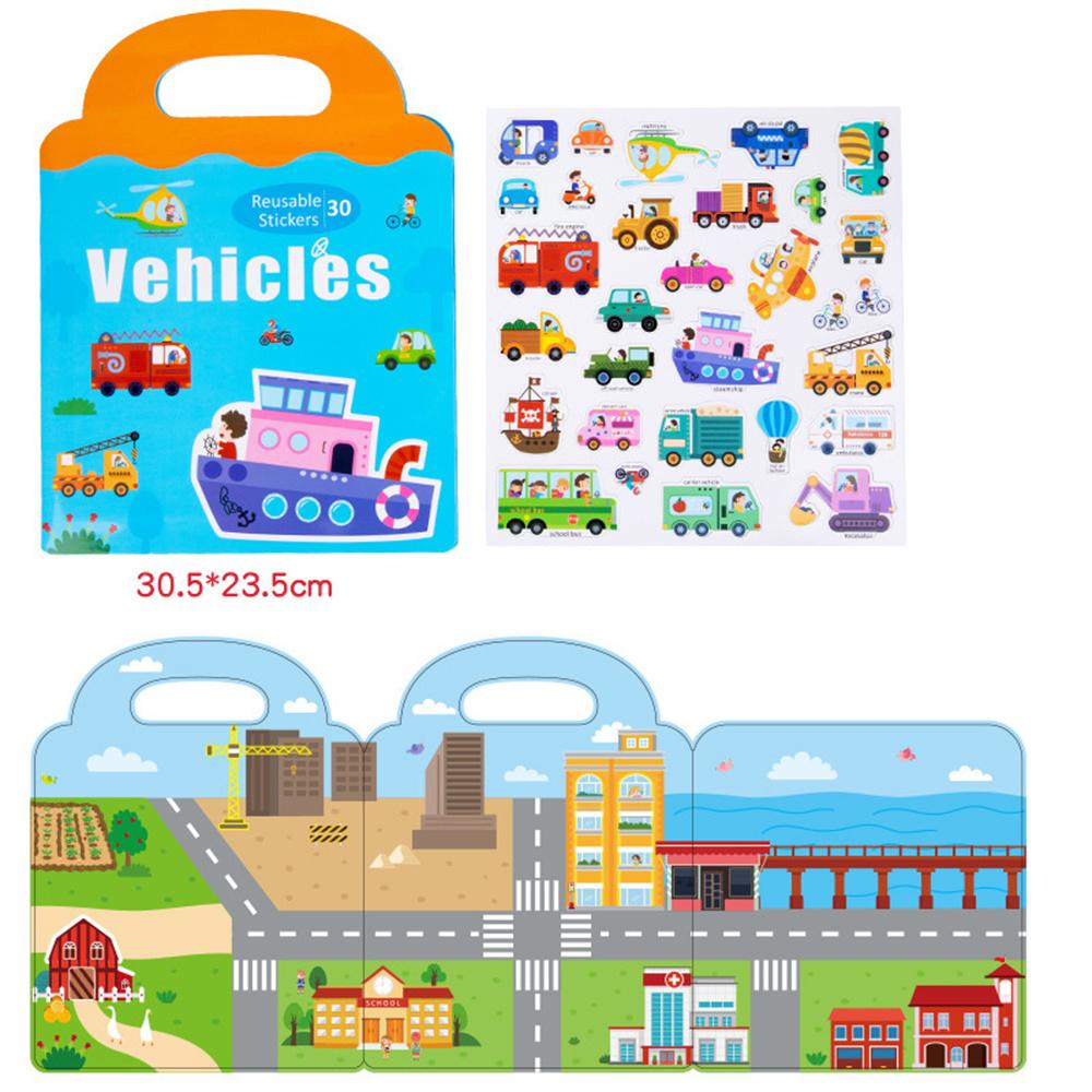 Kids Quiet Busy Book Montessori Scene Sticker Book For Children Early Learning