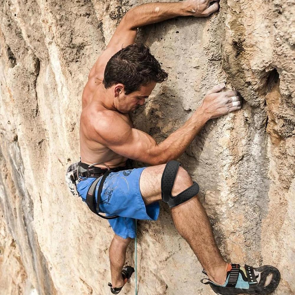 1 Stück Kniebandage Übergröße, Doppelte Patellasehnen-Stützbandage, Verstellbarer Neopren-Stabilisator für Meniskusriss, Arthritis