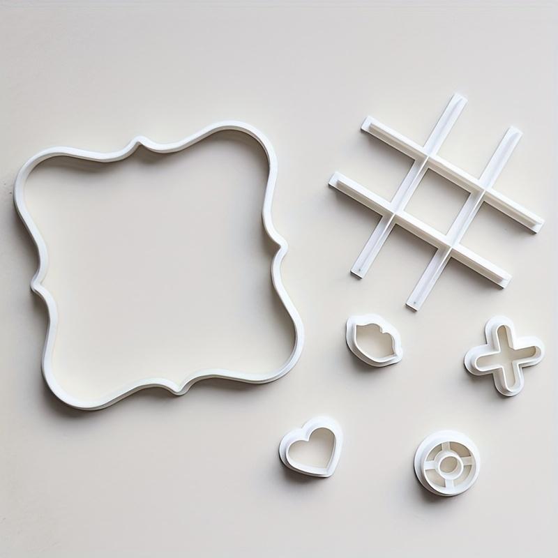 Day Valentine'S Tic Tac Toe Mold Casting Mold Heartt Lip For Diy Crafts Cookie Cutter Kids Adult Table Game Family Board Games