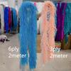 DIY Natural Ostrich feather boa 1 to 30Ply Fluffy Black Ostrich plumas Decoration Shawl Trims Costume Clothing Sewing Accessory