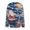 Women's Fashion Christmas Printed Long Sleeve Knitted Cardigan Button Down Jacket