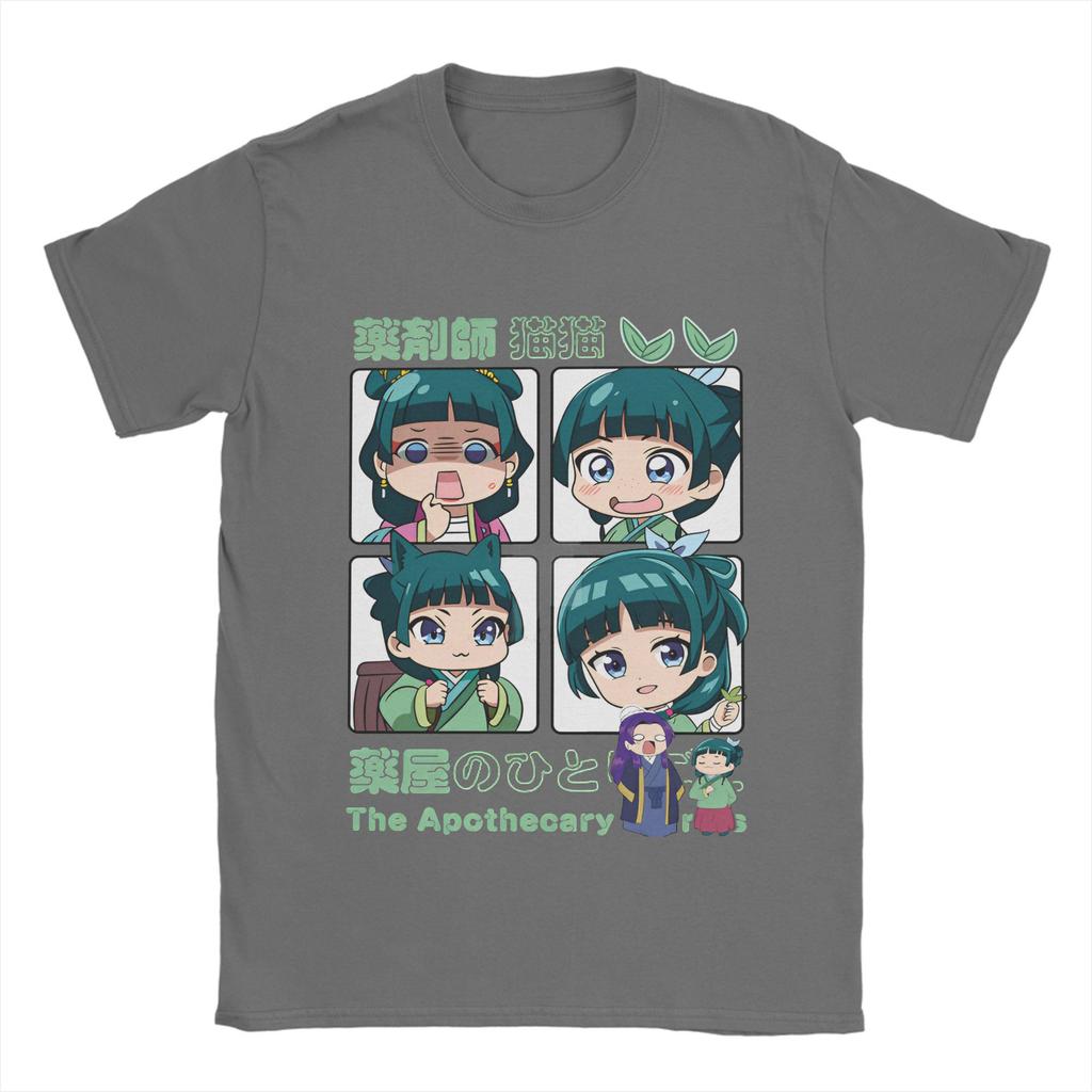 Men T-Shirt The Apothecary Diaries    Vintage Cotton Tees Short Sleeve Maomao T Shirts Round Neck Clothing Printing