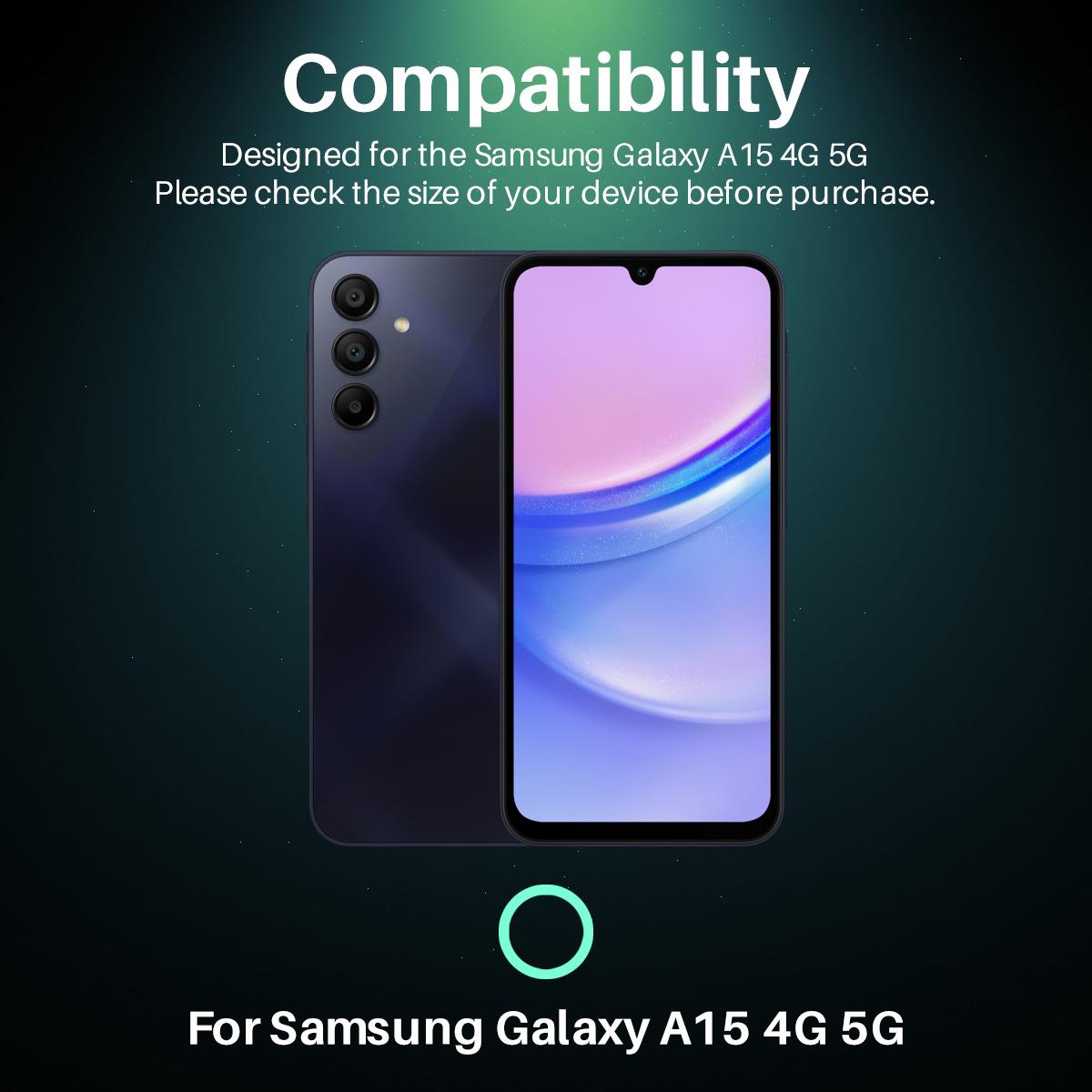 

NORTHJO For Samsung Galaxy A15 5G/4G Camera Lens Protector Tempered Glass HD Clear 3D Full Coverage Type A