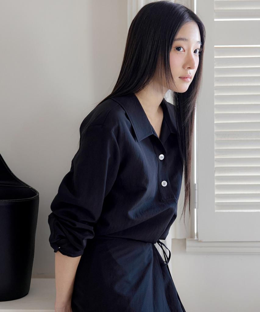 Ollibeudeollibeu Layered Overlap Collar Dress Ow6Mo3040