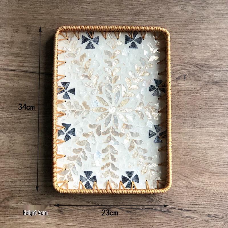 European Style Rice Husk Decorative Storage Tray