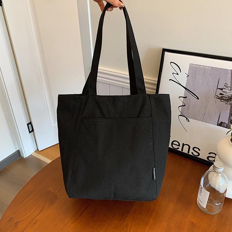 Chic Street Style Canvas Tote Bag For Women 2024 Trendy And Spacious Handbag
