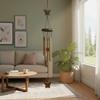 Rustic Style Outdoor Wind Chimes Butterfly Design Double Fishes Windchime  Lawn Garden