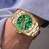 Popular gold men's watch men's watch steel belt business watch luminous quartz spot one
