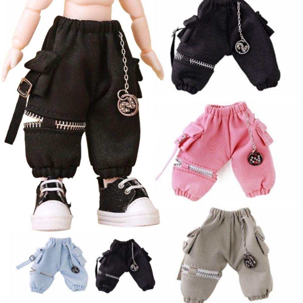 With Pockets OB11 Trousers Chain Overalls Obitsu 11 Clothes Doll Cargo Pants 1/12 Bjd Gsc