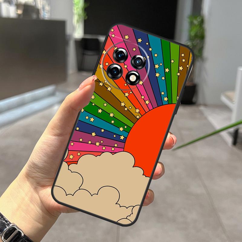 

Rainbow 70s Groovy landscape Case For OnePlus Nord 5 CE 2 3 4 Lite N20 N30 OnePlus 15 R 13 12 11 10 Pro 10T 12R 13R Cover OnePlus Nord 5