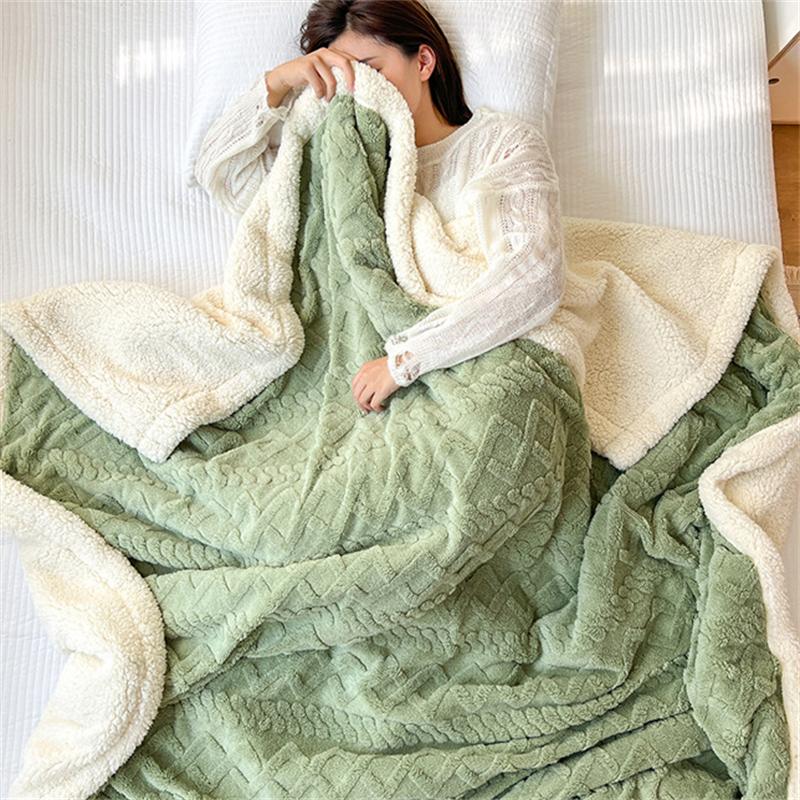 Bed Blanket Children Adults Warm Winter Blankets and Throws Thick Wool Fleece Throw Sofa Bed Cover Duvet Soft Bedspread