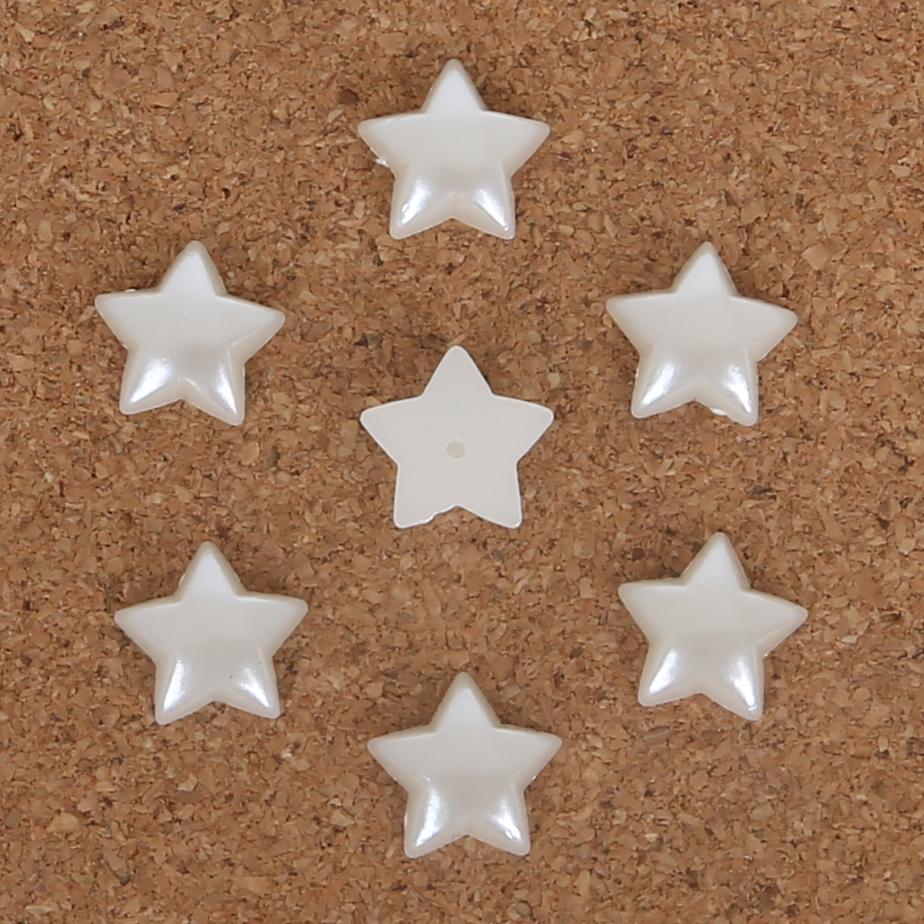 20-200Pcs Ivory Flatback Half Round Pearl Craft ABS Resin Imitation Pearl Resin Scrapbook Beads For DIY Decoration Handmade Craft Accessories