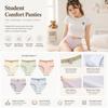 5Pcs Knitted Fabric Seamless Triangle Panties Large Size Mid Waist Underwear  Student Girl