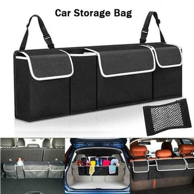 Sac de rangement pour coffre de siège arrière de voiture, sac de rangement de grande capacité, pochette de rangement, boîte de rangement multi-usage, étui de démarrage de voiture