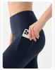 Women's Yoga Pants with Phone Pocket - Nude Feel, Elastic Waist, Hip Lifting, Slimming Fitness Pants