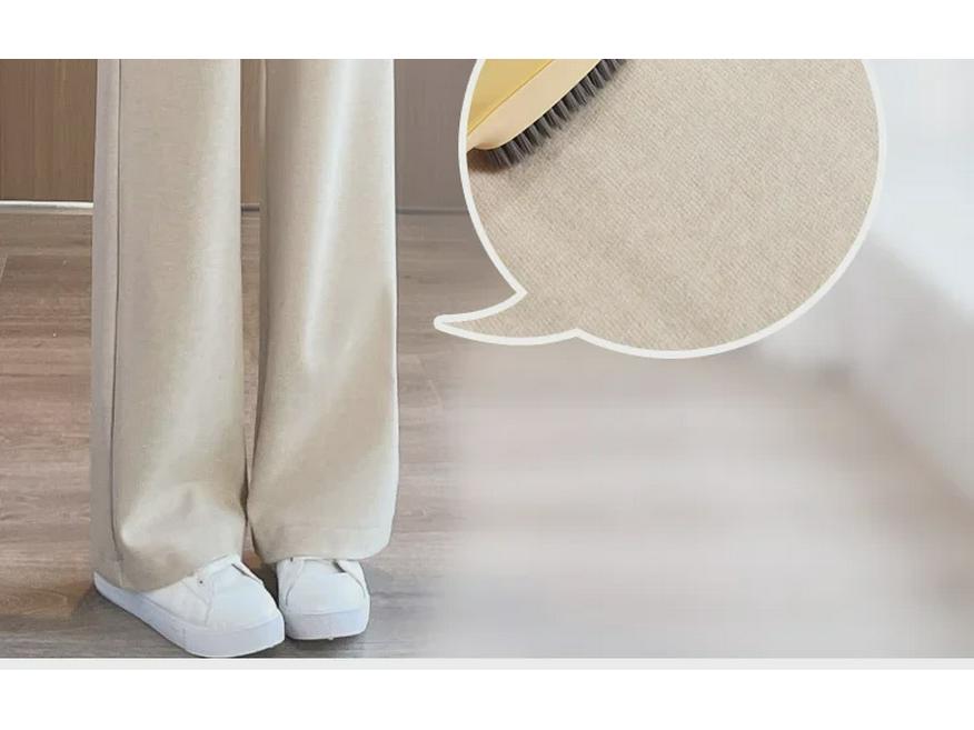 High-Waisted Woolen Wide-Leg Pants for Women: Velvet-Lined, Pleated, Slimming, Apricot Color, Perfect for Autumn & Winter