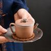 110ml Rough Pottery Old Rock Mud Tea Pot Tea Making Single Pot Small Capacity Pot Vintage Tea Kettle Tea Ceremony Kungfu Teapot