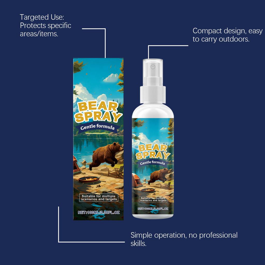 Björnspray Bekväm Björnspray Lämplig För Flera Scenarier Av Daglig Utomhusvandring Och Camping 100ml