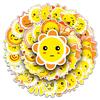 50 Sun Doodle Cartoon Waterproof Stickers for Kids - Creative Decoration for Bottles & Suitcases