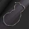 Irregular Wavy Chain Necklace Adjustable Length Neckchain Unisex Choker Ornament Trendy Accessory for Fashion Lovers