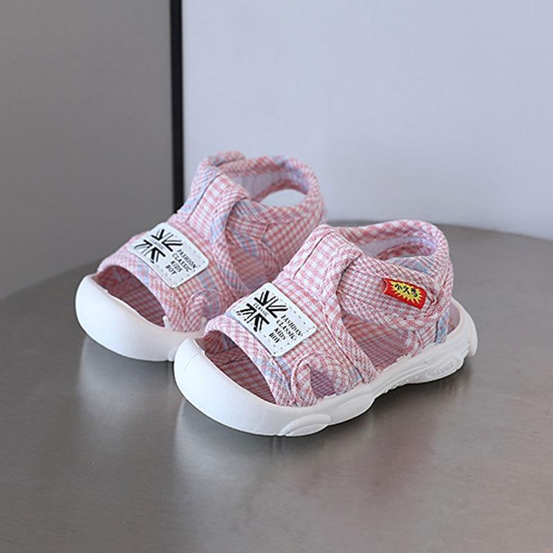 New Style Unisex Baby Sandals for 0-2 Years Solid-Soled Cloth Shoes with Soft Soles, Infant First Walkers Cool Kid Shoes