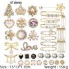 Gold Socks Charm Brooch: Shiny Jewelry Pin and Safety Pin for Sock Accessories