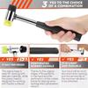 AEE4-Mini Soft Rubber Hammer Hammer Hardware Tool Multifunctional Removable Double End Steel Pipe Handle Installation Hammer