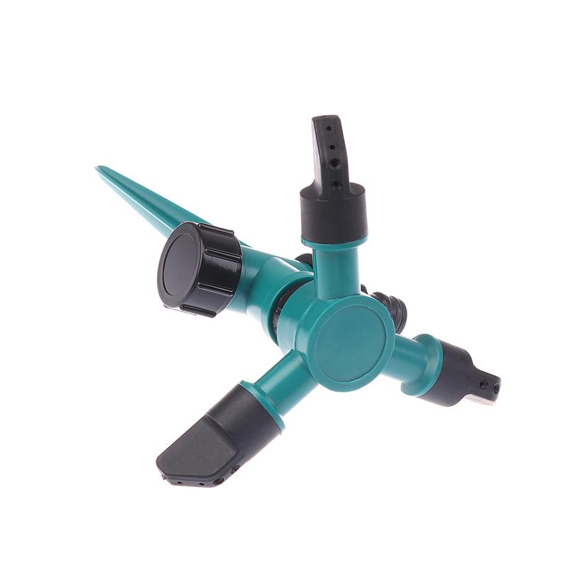 Garden Sprinkler Ground Inserted Rotating Lawn Sprinkler For Yard 360-Degree Automatic Rotating Three-Fork Irrigation Sprinkler