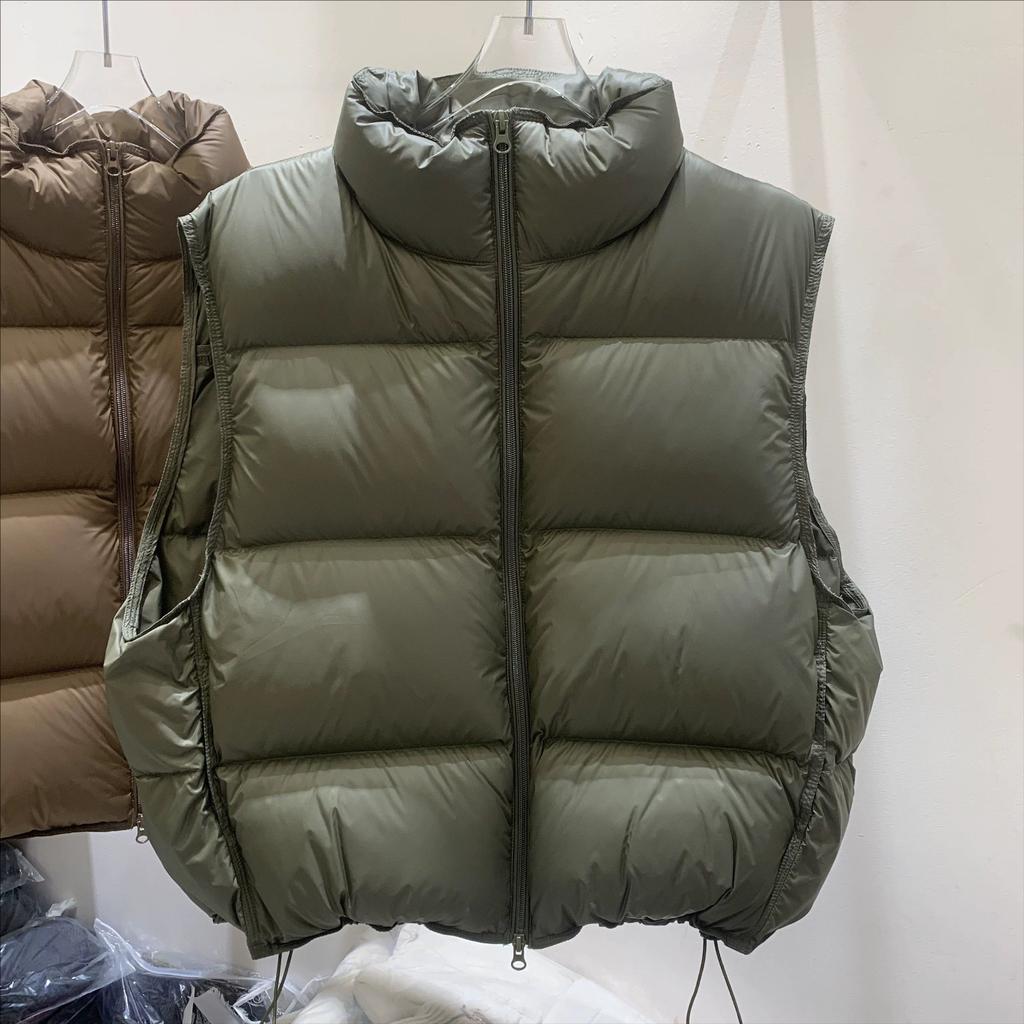 Autumn and winter new puff white duck down vest women's stand-up collar loose and simple short down vest tide