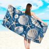 1pc Ocean element ultra-fine fiber beach towel, quick drying absorbent swimming towel, swimming sports beach towel