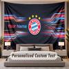 Custom Name Text Tapestry Bayern Munich Personalized Polyester Wall Tapestry For Bedroom And Room