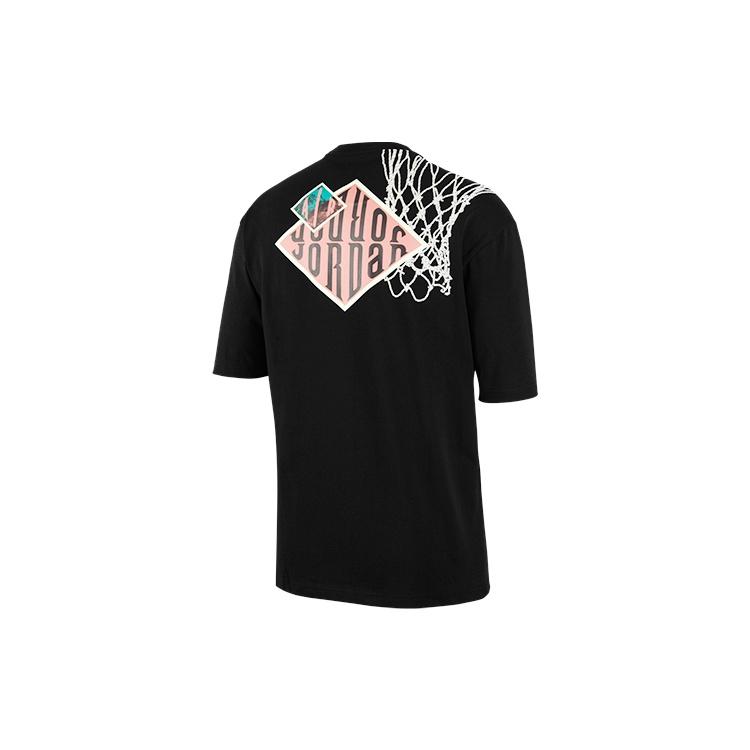 Air Jordan Sport DNA Back Printing Casual Sports Short Sleeve Black Men s CT3656-010 L
