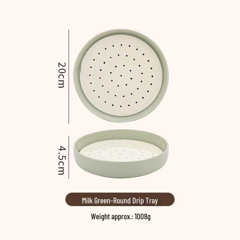 Draining Ceramic Dumpling Plate