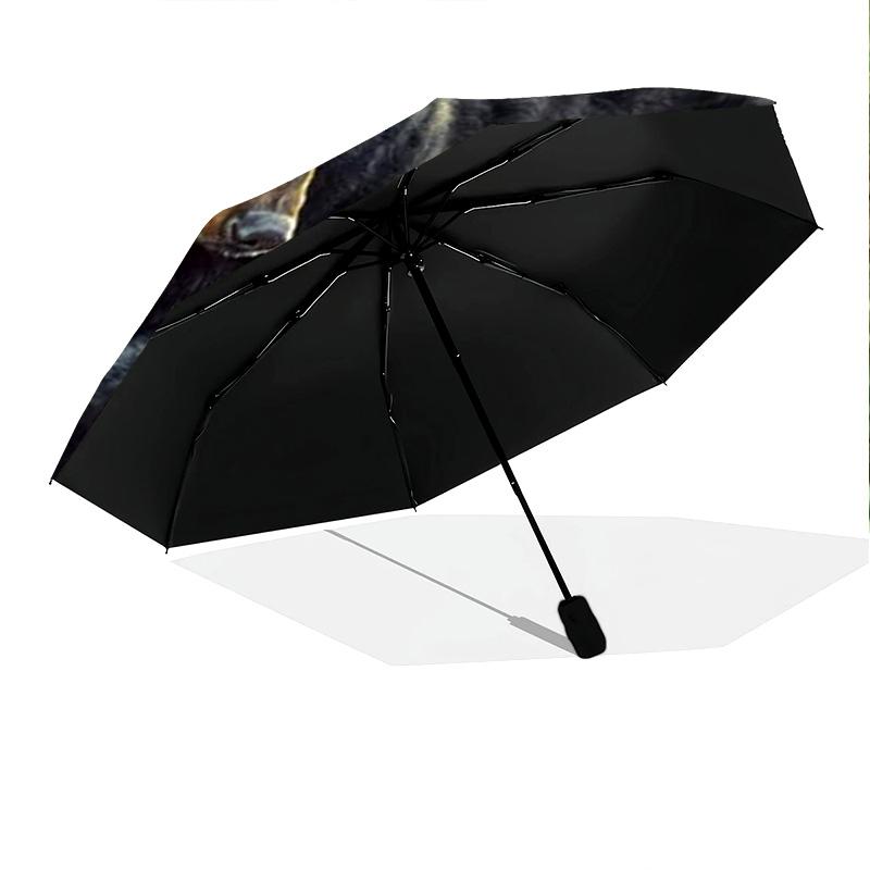 1PC Black Bears Automatic Umbrella - Suitable Travel Outdoor Portable Umbrella Birthday Gift Daily Essentials