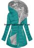 Mid-Length Slimming Hooded Jacket - Women's Thickened Cotton with Velvet Lining