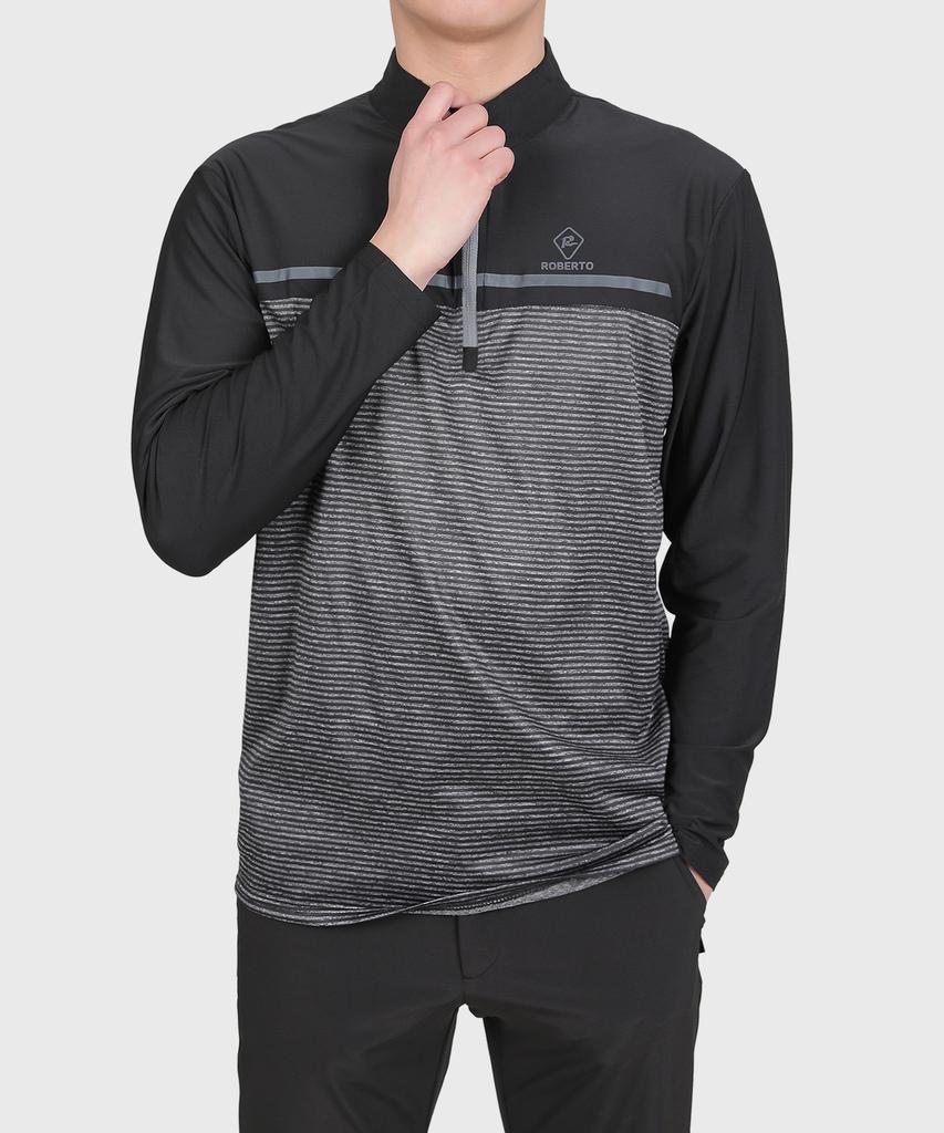 EXTRASPORTY Natural Fit Men'S Soft Long Sleeve Zip-Up T-Shirt 4 Colors (Type B)