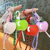 Creative leather apple bag pendant keychain exquisite and cute fruit cotton pendant bag accessories small gifts