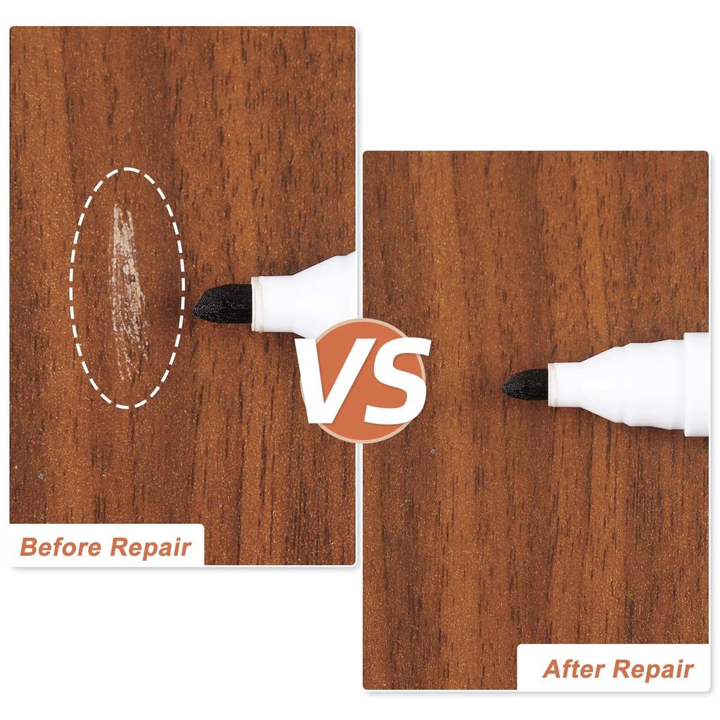 DEWEL Holzkratzer Reparatur Möbelreparatur Möbelreparatur Bodenreparatur Stifte und Reparatur für Tür Möbel Kaschierung und Beinhaltet Kernset für