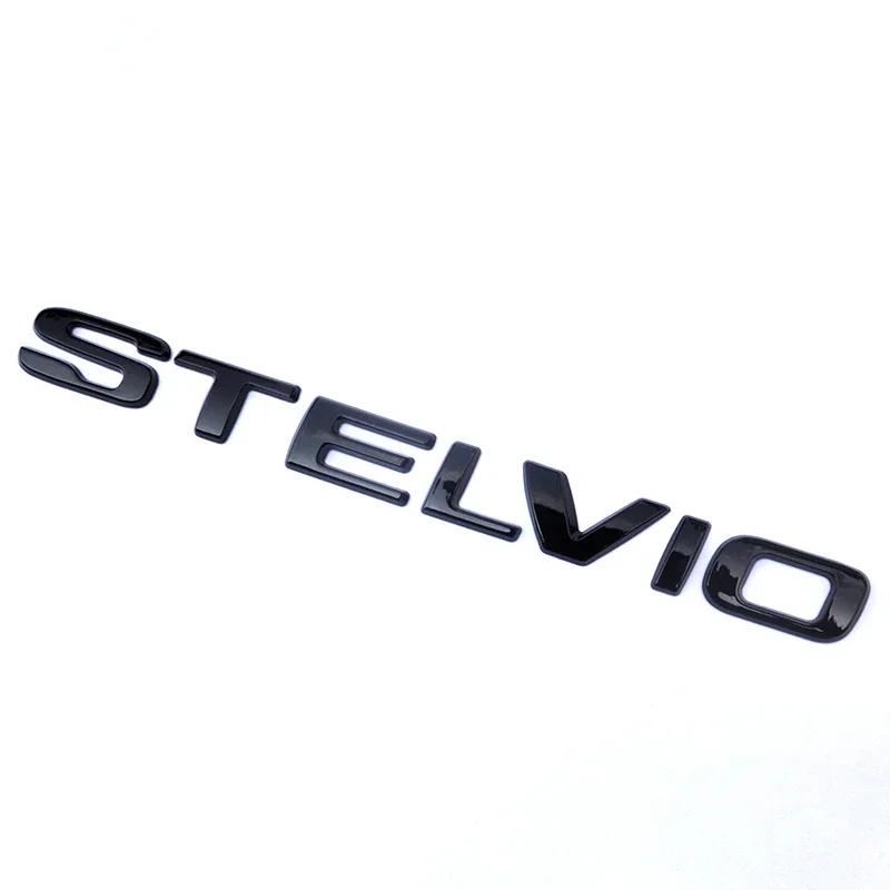 Black Q4 GIULIA STELVIO Letter Emblem Car Stickers For Alfa Romeo Giulia Stelvio Exterior Decoration Accessories