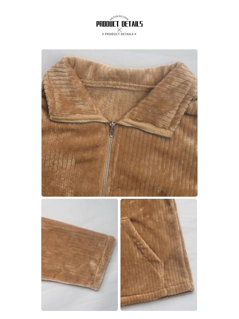 Ethnic Patchwork Plush Zip Cardigan - Fall/Winter 2025