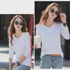 Korean Long-Sleeve T-Shirts for Women: Slimming Solid Color Layering Tops, Youthful Style