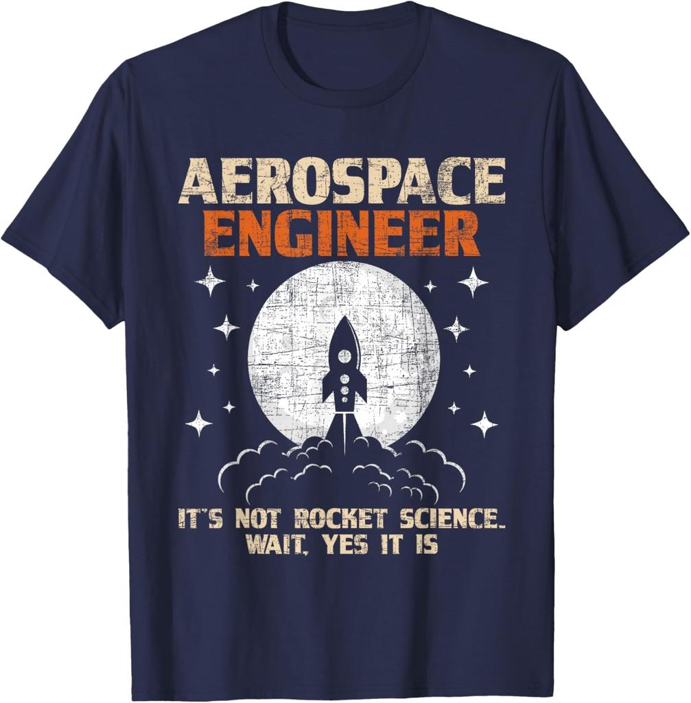 Aerospace Engineer - Aeronautical Engineering Aviation Lovers T-Shirt 100% Cotton O-Neck Short Sleeve Summer Casual Mens T-shirt