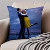 Romantic American Movie LLa La Land Cushion Cover Pillowcase Antidustmite Invisible Zipper Short Plush Sofa Cushion