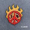 Punk Patch Flame Embroidery Patches For Clothes Scary Skull Iron On Patches On Clothing Embroidered Jacket Badge Sticker