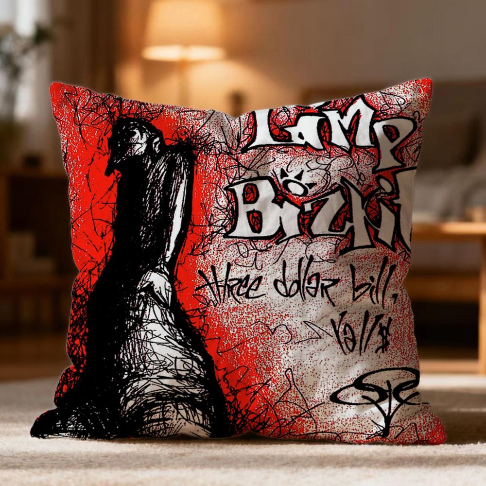 Popular LLimp Bizkiter Cushion Cover Soft Washable Pillow Case Multi-Scene for Couch Bed Travel Office Use