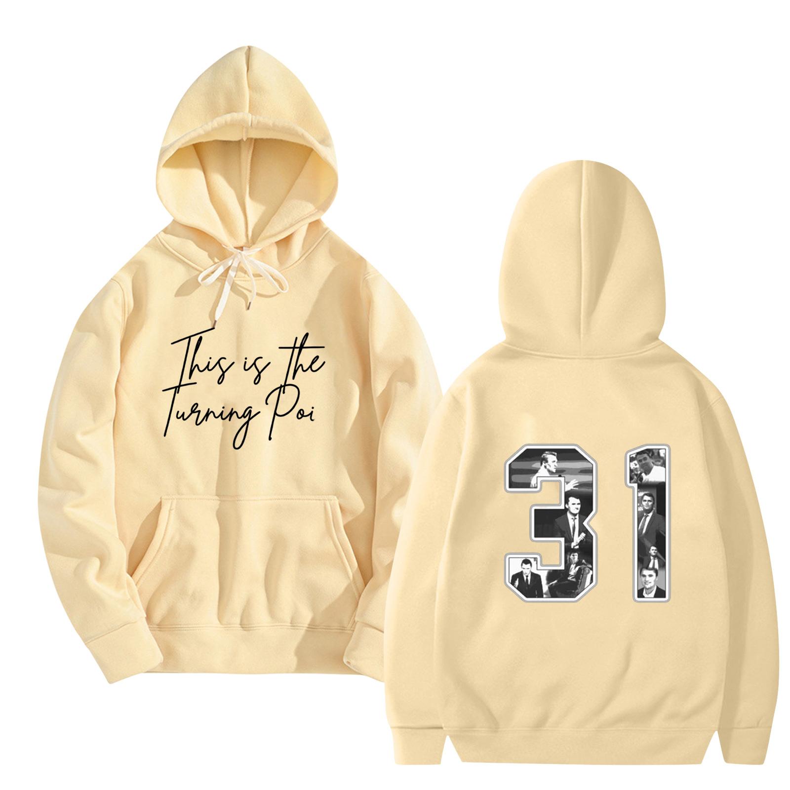 

Женский и мужской модный худи с длинным рукавом и принтом, повседневный пуловер унисекс XL бежевый