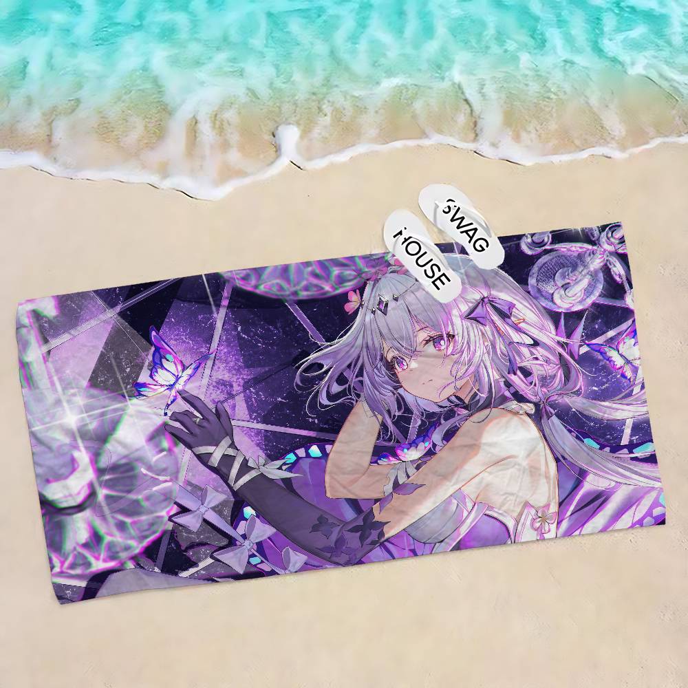 Game Castorice H-Honkai Microfiber Beach Towel Absorbent Quick dry Soft Yoga Swimming Resort Mountain Climbing Towel