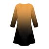 Women's summer casual V-neck gradient printed button up dress with pockets